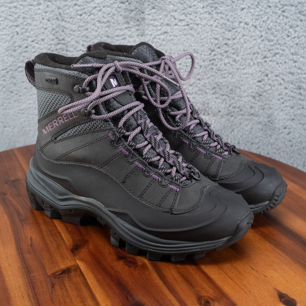 Merrell Thermo Chill Mid Shell Waterproof Hiking Boots J16460 Black Womens 6